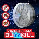 Solar Powered Buzz UV Lamp Light Fly Insect Bug Mosquito US Zapper Killer P3E7