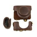 For Sony DSC-RX100 Camera Case PU Leather Case with Shoulder Belt (coffee) V4V4