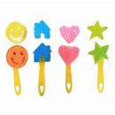 25 Pieces Kids Sponge Painting Brushes for Early Learning Mini Flower Spong
