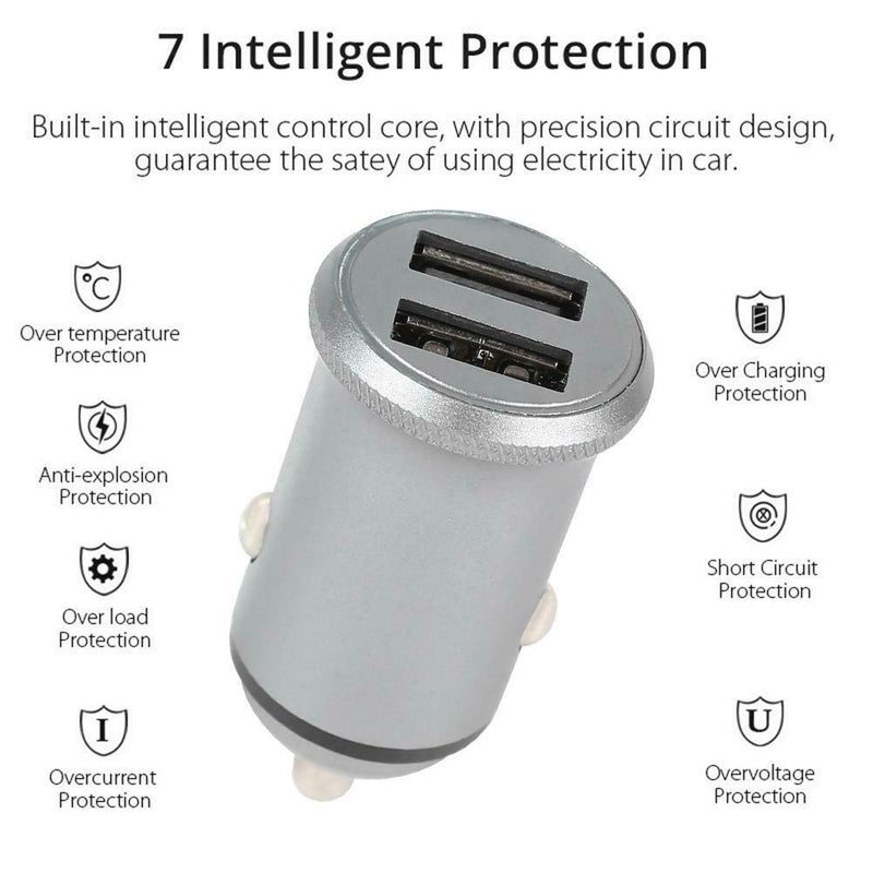 PQ5 36W Car Charger Fast Charging  QC 3.0 Dual USB 5A Phone Charger Adapter