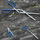 Log Grabber Fireplace Tongs Wood Fired Oven Tool Grill Camping Fire Pit Tool