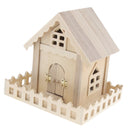 Wooden Bird House Perches Log Cabin for Outdoor / Indoor Hanging Decoration