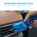 Microfiber Car A/C Air Vent Cleaning Brush Home Window Blind Cleaner (Blue)