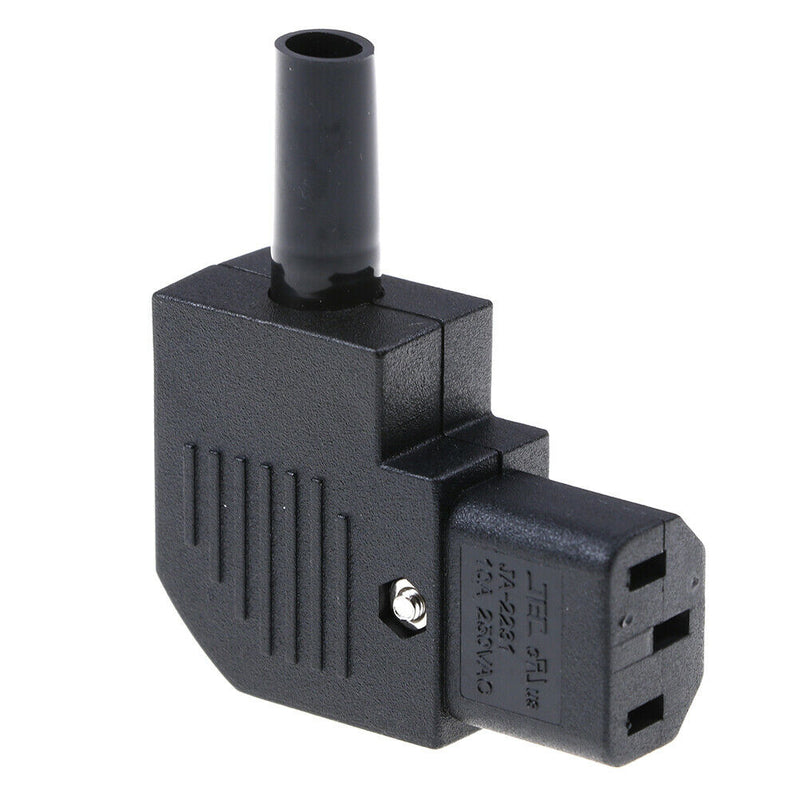 Durable IEC C13 right angle rewirable connector 3 pin female power plug so Gw