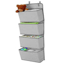 Simple Houseware 4 Pocket Hanging Wall Closet Storage Bag Organizer over Do