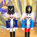 6x Wooden Nutcracker Puppet Xmas Ornaments for Christmas Tree Home Office Party