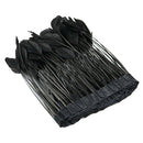 15-20cm Black Feather Fringe Trim Sewing Edge Crafts Garment Decors 2m