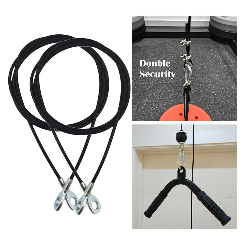 2Pcs Fitness DIY Pulley Cable Machine Triceps Hand Workout Equipment Accs