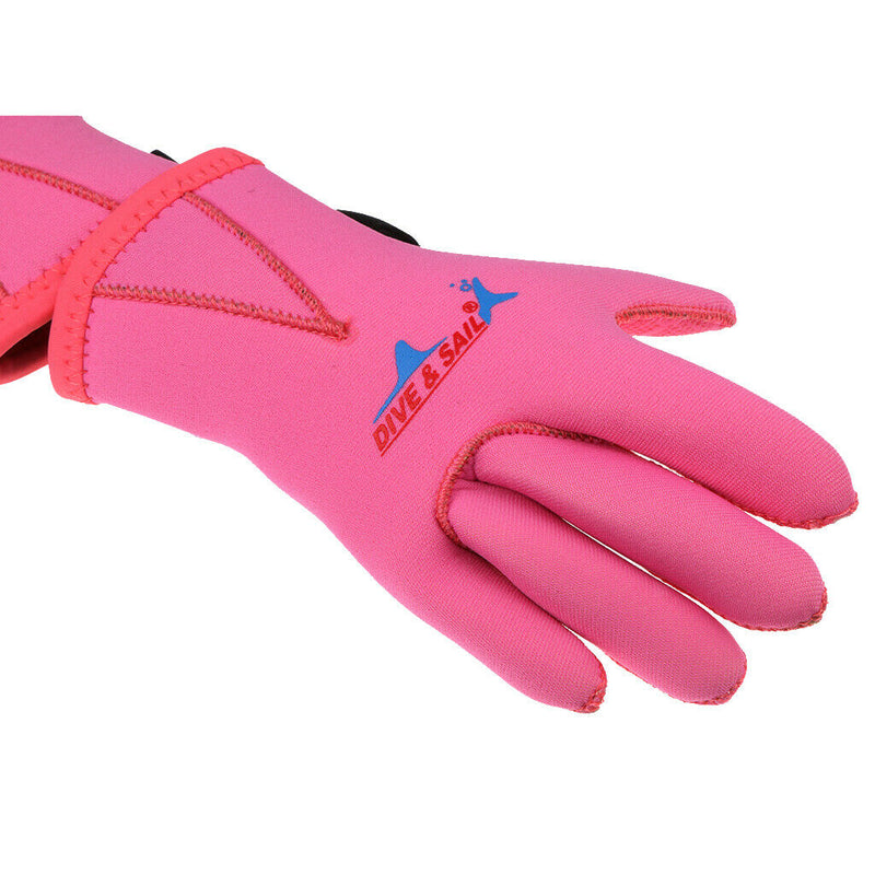 Children Kids 3mm Neoprene Scuba Diving Swimming Surf Wetsuit Gloves XL Pink