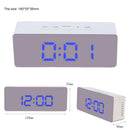 Multifunction Digital Mirror LED Mirror Clock Alarm with Temperature Snooze