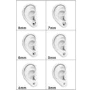 6 pairs Surgical Stainless Steel Round Bead Ball Stud Earrings Set Bead Ear V7U8
