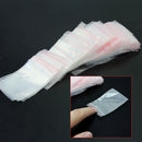 200Pcs Zip Plastic Bags Clear Grip Self Press Seal Resealable Lock Bag Useful