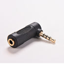 New Male to Female Stereo Audio Jack Converter 90Â°Pole Right Angle 3.5mm ME