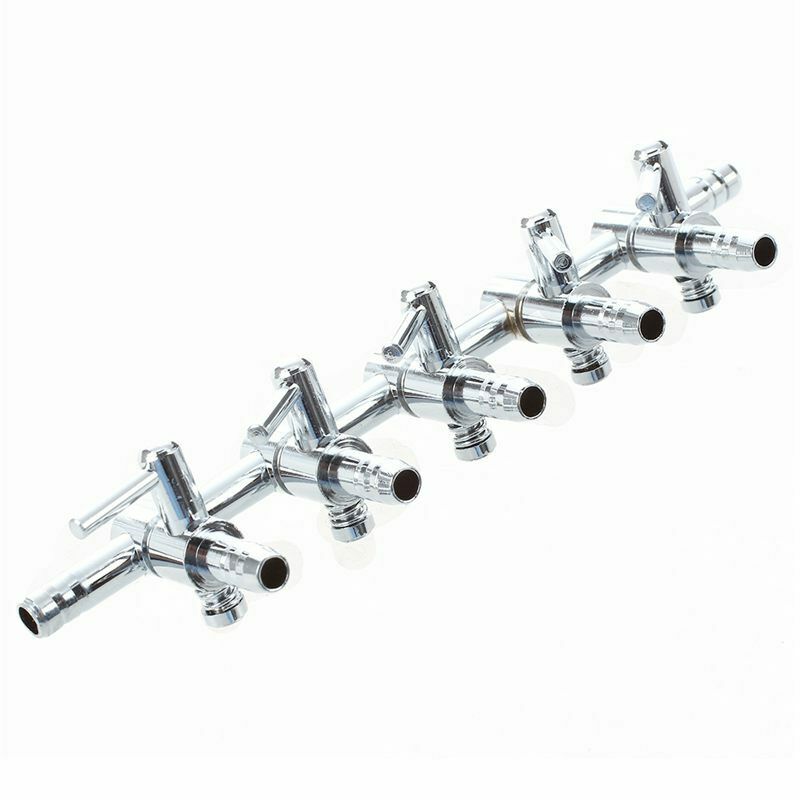 Aquaculture 5-Way Air Flow Control Lever Valve with Airline Tube Connector