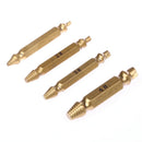 4PCS/Set Double Side Damaged Screw Extractor Drill Bits Out Remover Bolt Ti