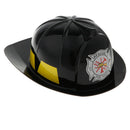 Black Fireman Safety Helmet Kids Costume Party Dress Up Fun Role Play Game