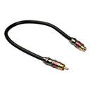 Male to Female RCA Audio Auxiliary Stereo Connector Cable (1ft)