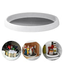 12in Turntable Kitchen Seasoning Storage Tray Rotating Organizer With Wide Base
