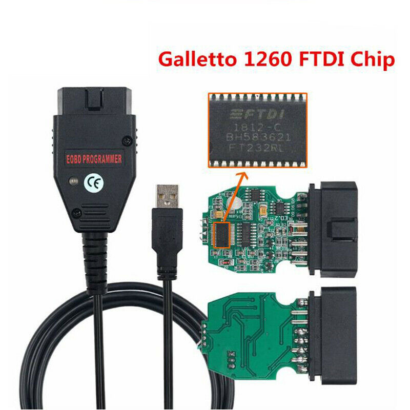 Galletto 1260 ECU Chip Tuning Tool EOBD Flasher ECU Flasher Green Read&Write Ew