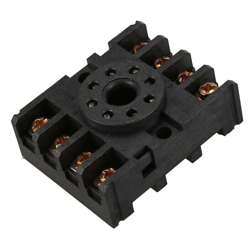 MK2P-I Clear Shell DPDT AC220V Coil Power Relay Socket Base I5A2