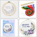 Flower Embroidery Kit, Pre-printed Chinese Traditional Full Set of Cross Stitch