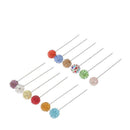 12 Pcs Round Rhinestone Dress Maker Pins DIY Sewing Quilting Accessories