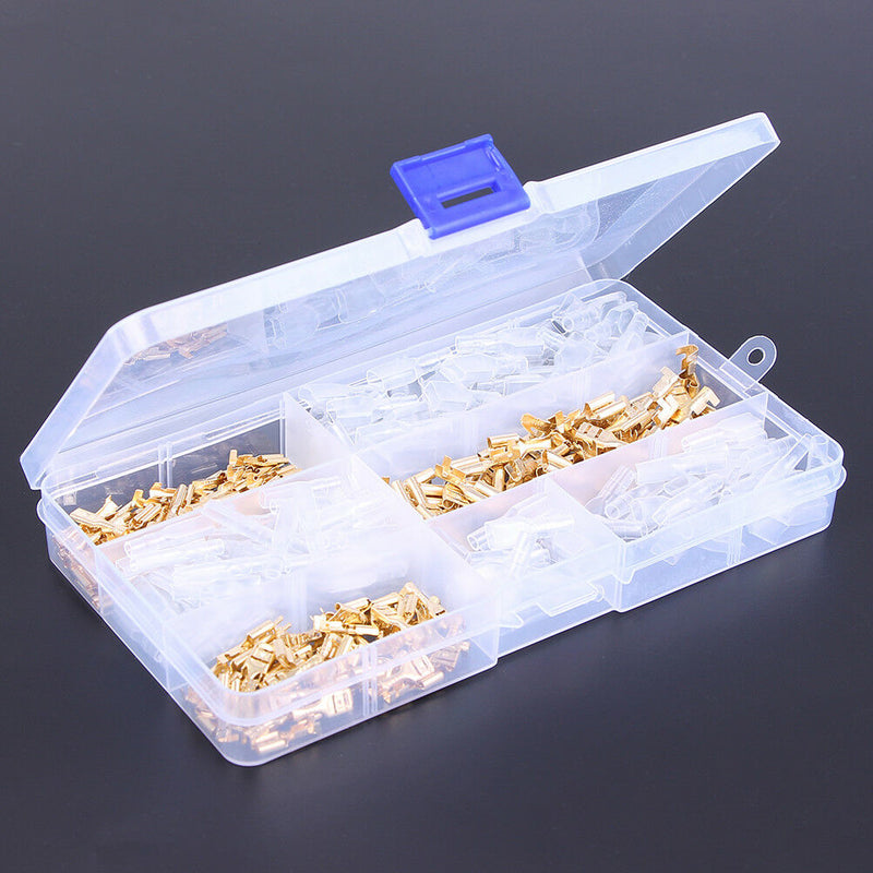 150Pcs Female Spade Connectors Wire Crimp=Terminals Set 2.8mm 4.8mm 6.3mmJ rs Gw