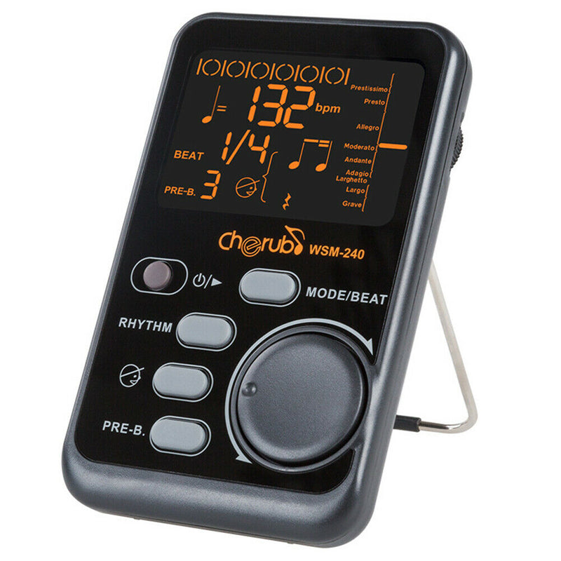 WSM-240 Guitar Piano Metronome Digital Clip Tuner Metronom for Violin Bass