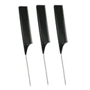 3x Black ABS Sectioning Weaving Highlighting Foiling Hair Comb Styling Combs