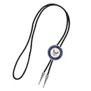 Men  Navy Necktie Western Cowboy Bolo Tie American Eagle