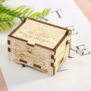 Retro Carved Wooden Manual Music Box Hand Cranked Birthday Gift Ornaments