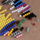 Montessori Maths Material 1-100 Numbers Count 1-10 Beads Bars Preschool Toys