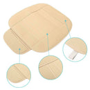 Car Seat Cover Summer Breathable PU Leather Cushion Front Chair Pad Beige hv2n