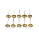 10PCS 22MM Brass Wire Wheel Brushes Polishing Tool For Die Grinder Power Rotary+