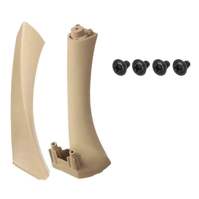 2pcs Right Side Inner Front Door Panel Pull Trim+Cover for  E90 E91 (Beige)