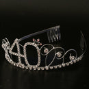 40th Birthday Tiara and Sash Set 40 and Still Hot Satin Sash Rhinestone Tiara