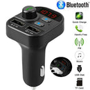 Bluetooth 5.0 FM Transmitter Handsfree Car Kit MP3 Music Player Dual USB Charger