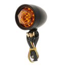 1 Pair Motorcycle Amber Turn Signals Indicator Lights 12V High Quality Black