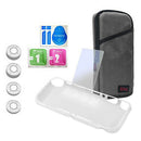 Carry Case TPU Protector Tempered Glass Film Grips For Switch Lite Gray