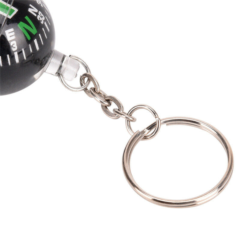 28mm Ball Compass Keychain Navigator Hiking Camping Travel Outdoor Survival 3c