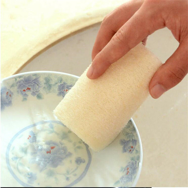 Natural Loofah Luffa Bath Shower Wash Body Pot Bowl Sponge Scrubber Pip L clTOCA