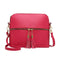Tassel Shell Messenger Women Leather Handbags Solid Shoulder Bags (Rose Red