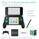 3 in 1 Hand Grip+Crystal Case+Plastic Stylus Pen for Nintendo NEW 2DS LL XL K1B