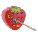Early childhood education catch worm game color cognitive magnetic strawber