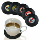 6Pcs Retro Vinyl Record CD Coaster Table Coffee Drink Cup Mat Placemat Dec YSB