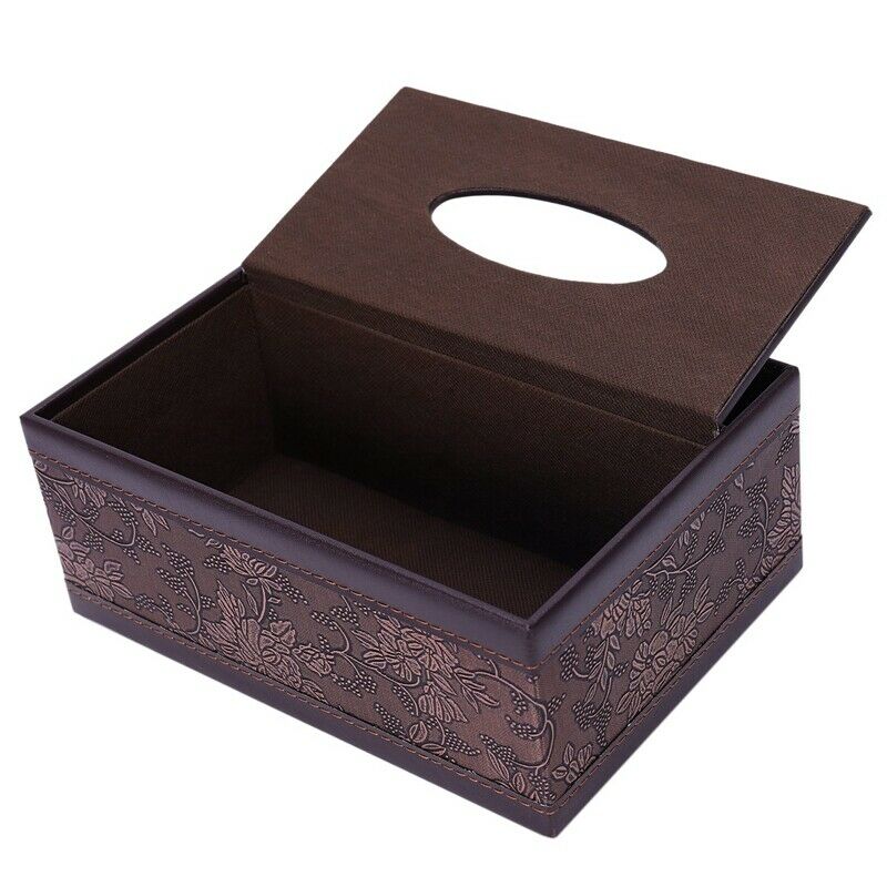 Rectangular Remote Control Tissue Box Ultifunction PU Leather Pen Pencil RemS5W9