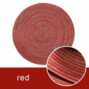 4pcs Round Cotton Weave Placemat Dining Table Mat Disc Pads Insulation Bowl Pad
