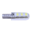 10pcs T10 5630 W5W Silica Gel 6MSD LED Car Interior Light Reading Bulbs White