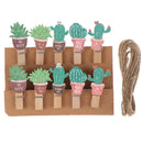 10pcs/ 1lot Cute Cartoon plant Cute Wooden Paper Clips / Small Craft Photo PegOZ
