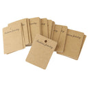 100pcs Kraft Paper Earring Jewelry Display Hanging Cards 6.8cm x 5cm
